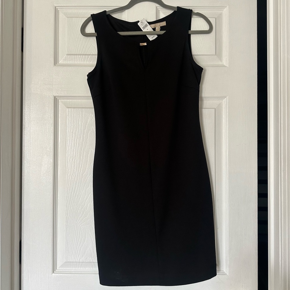 Black Banana Republic Dress with Gold Detail in the front! Size 4.